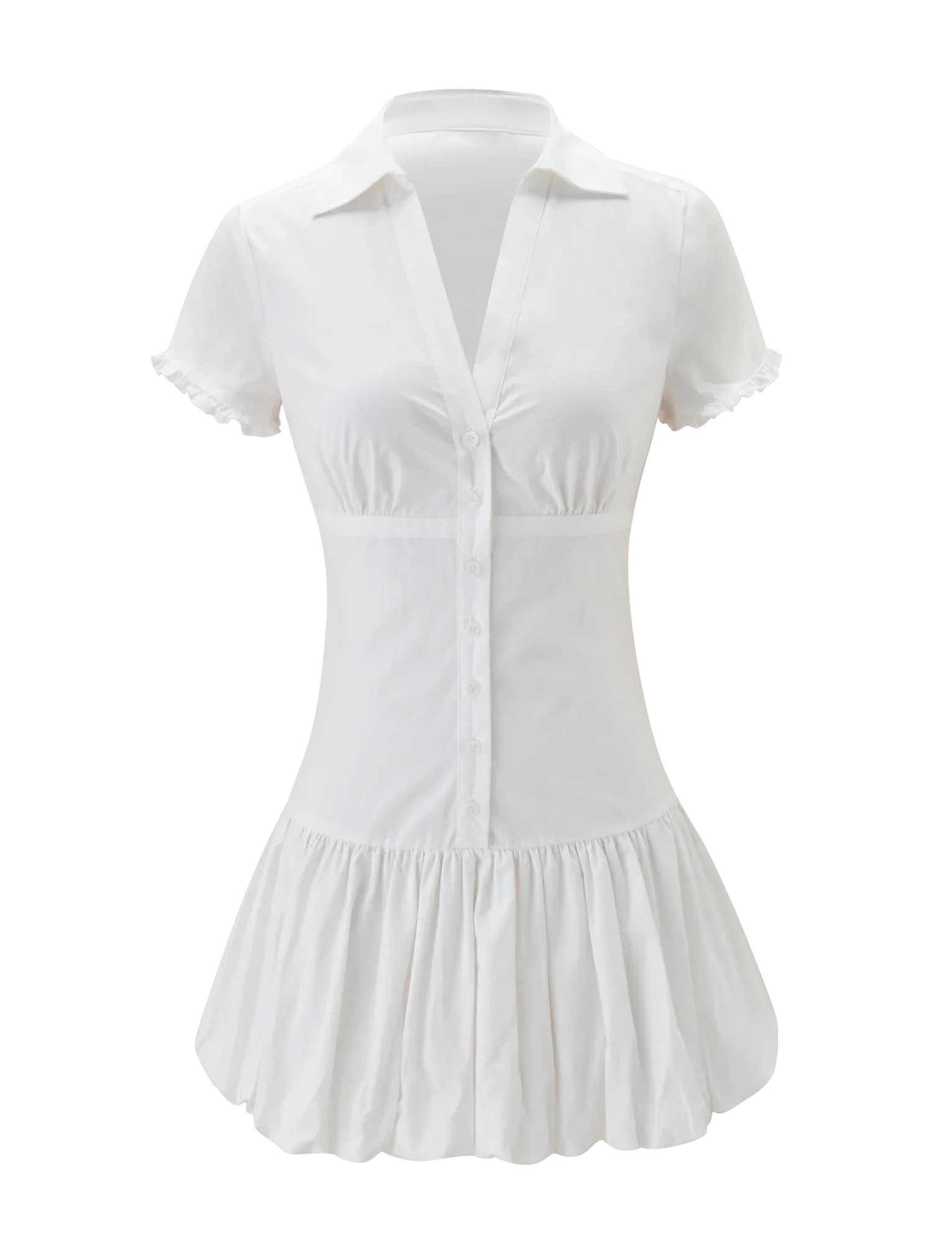 VALERIE BUBBLE DRESS WHITE