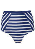 St Tropez High Waist Bottom Navy Blue White Stripes