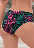 Scuba Knit Mid Rise Bottom Twilight Tropics