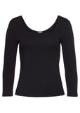 Square Neck Top Black