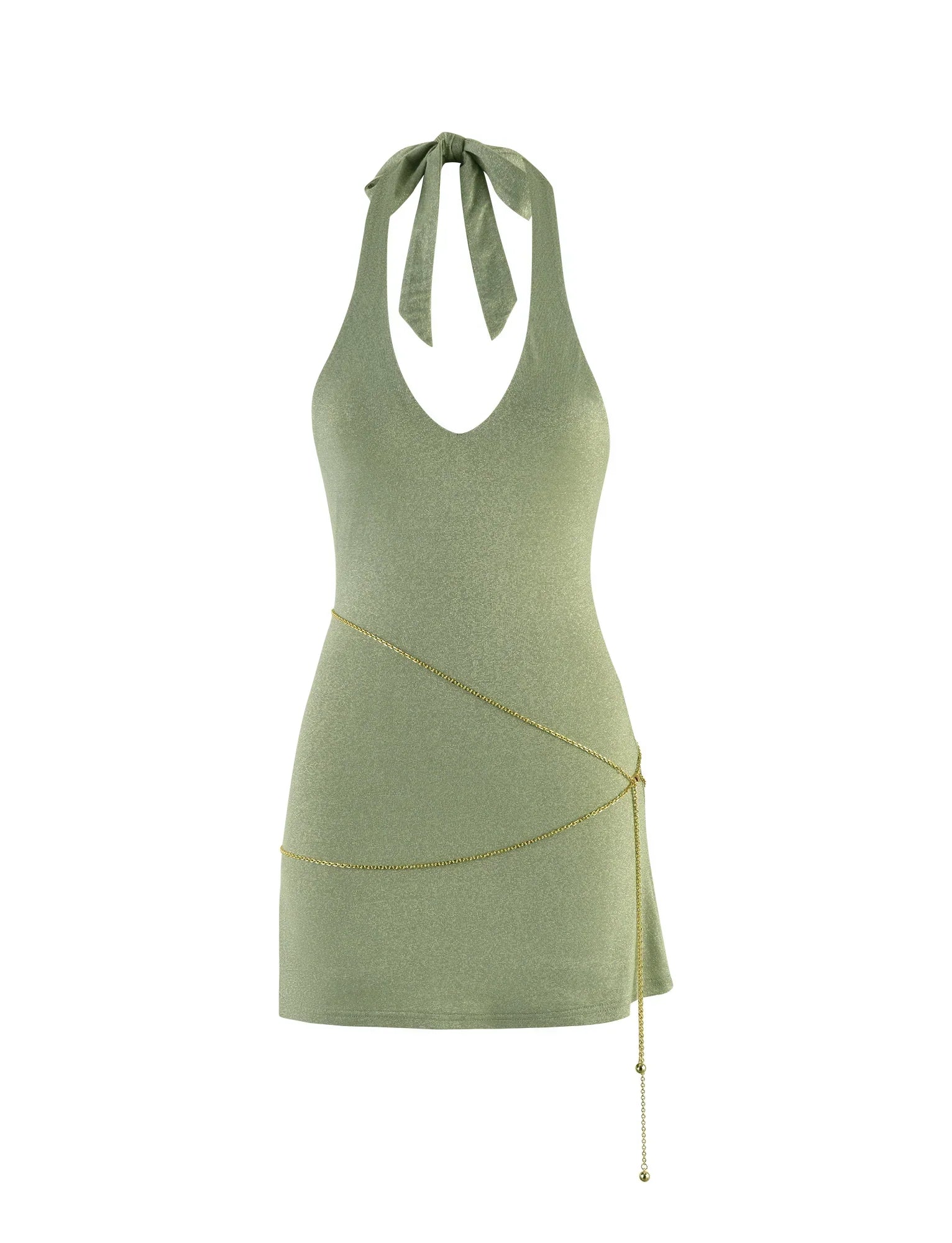 OPELI DRESS GREEN GREEN SPARKLE
