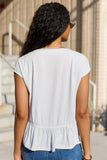 Ellison Ivory Buttoned Babydoll Top