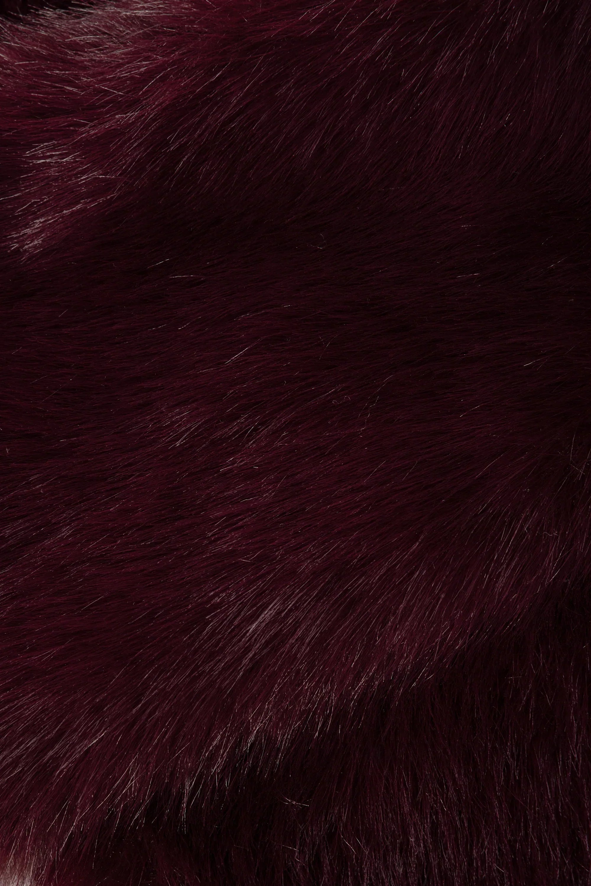 Faux Fur Cropped Bolero in Wine