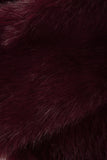 Faux Fur Cropped Bolero in Wine