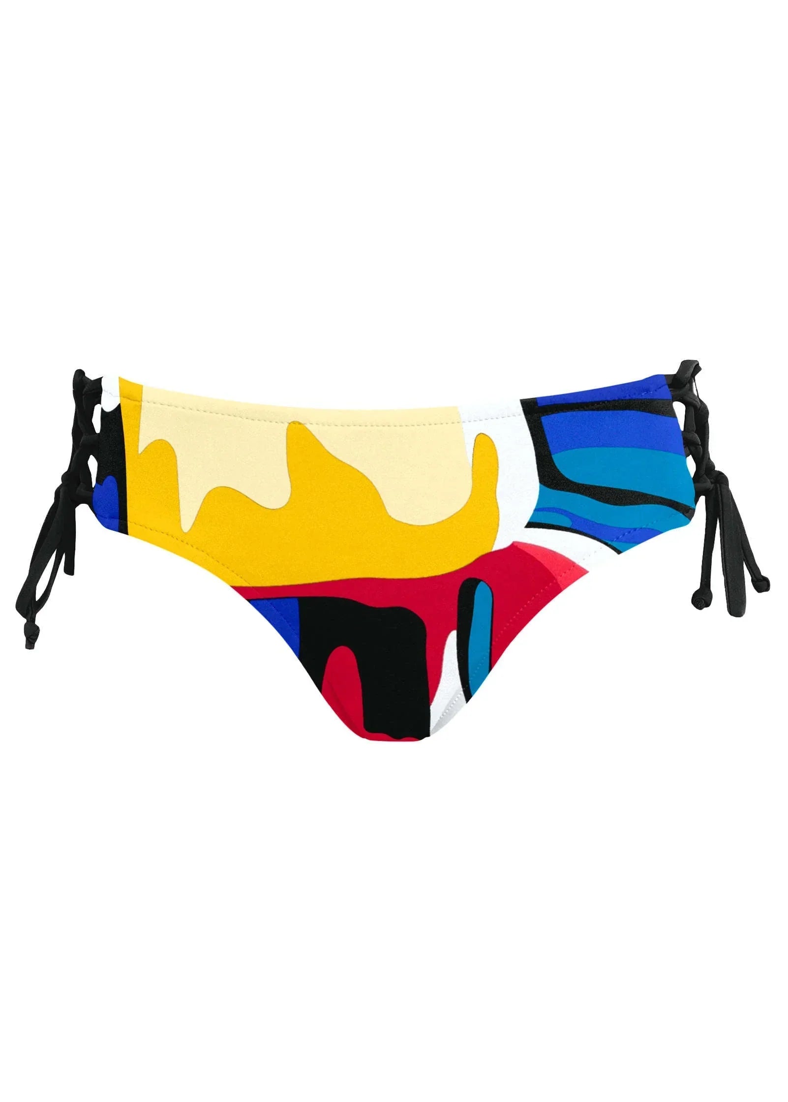 Lattice Side Bikini Bottom Abstract Swirl