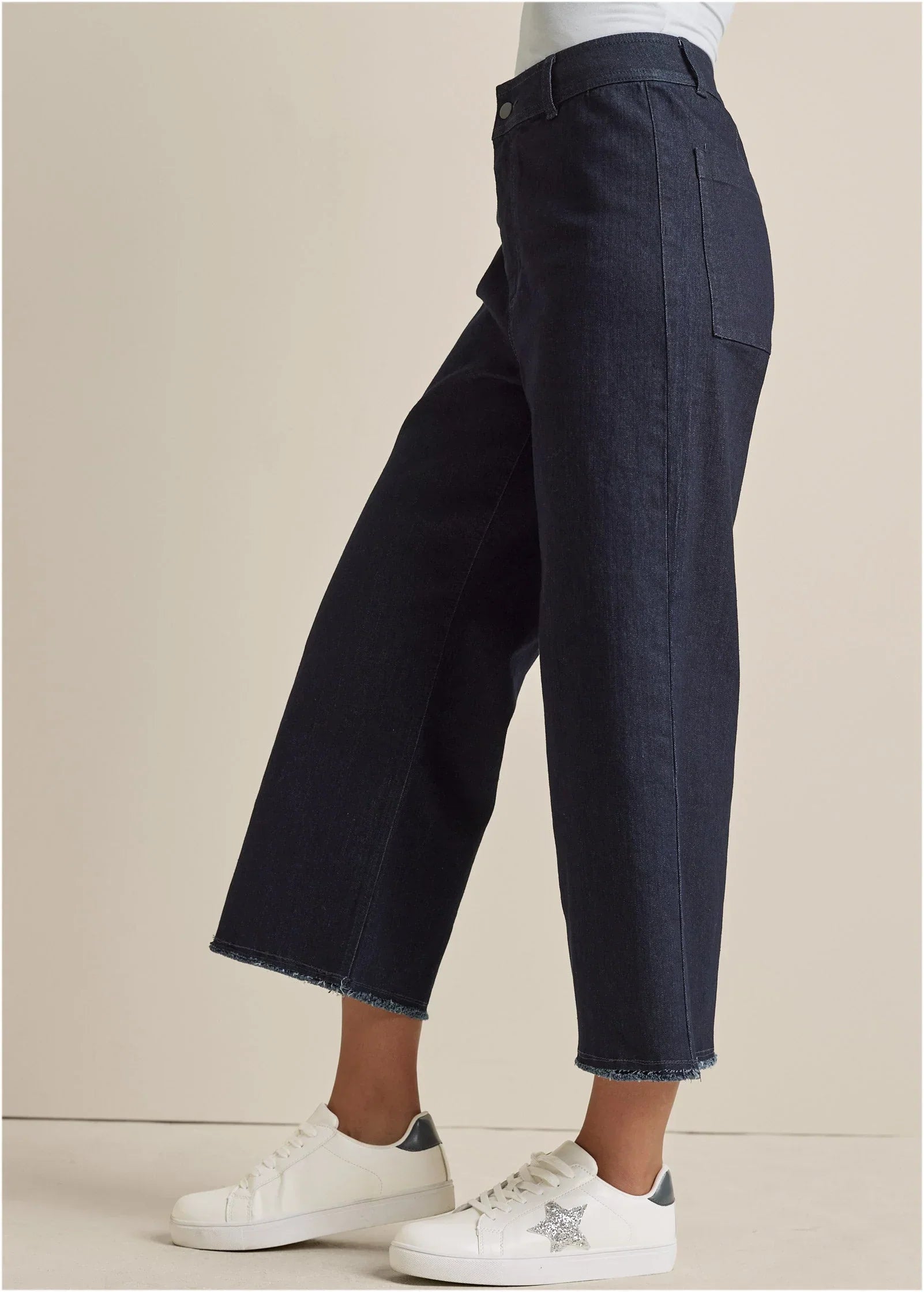 High Rise Wide Leg Jeans Dark Wash