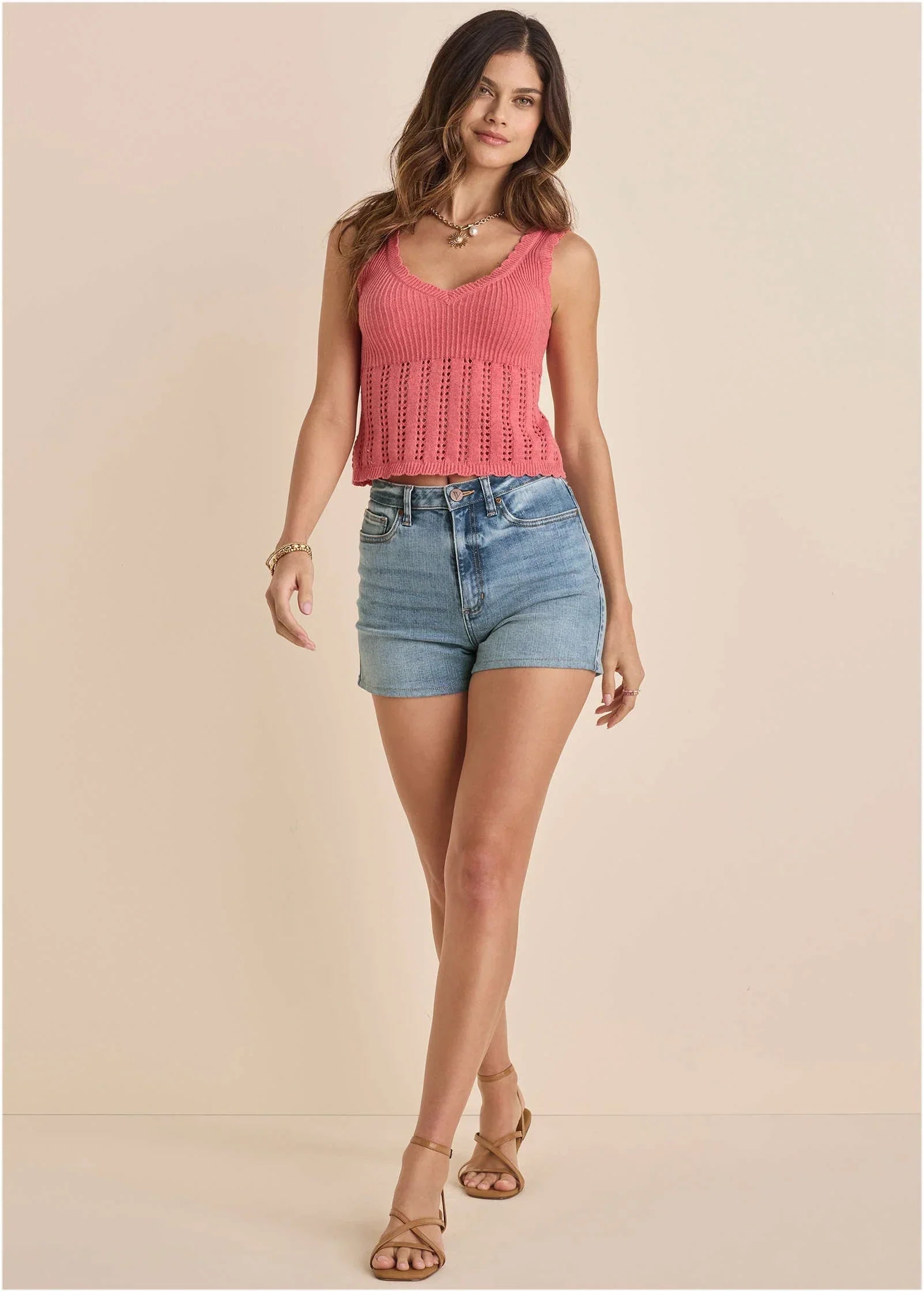 Pointelle Tank Paradise Pink