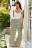 Daphne Green Acid Wash Gauze Pants