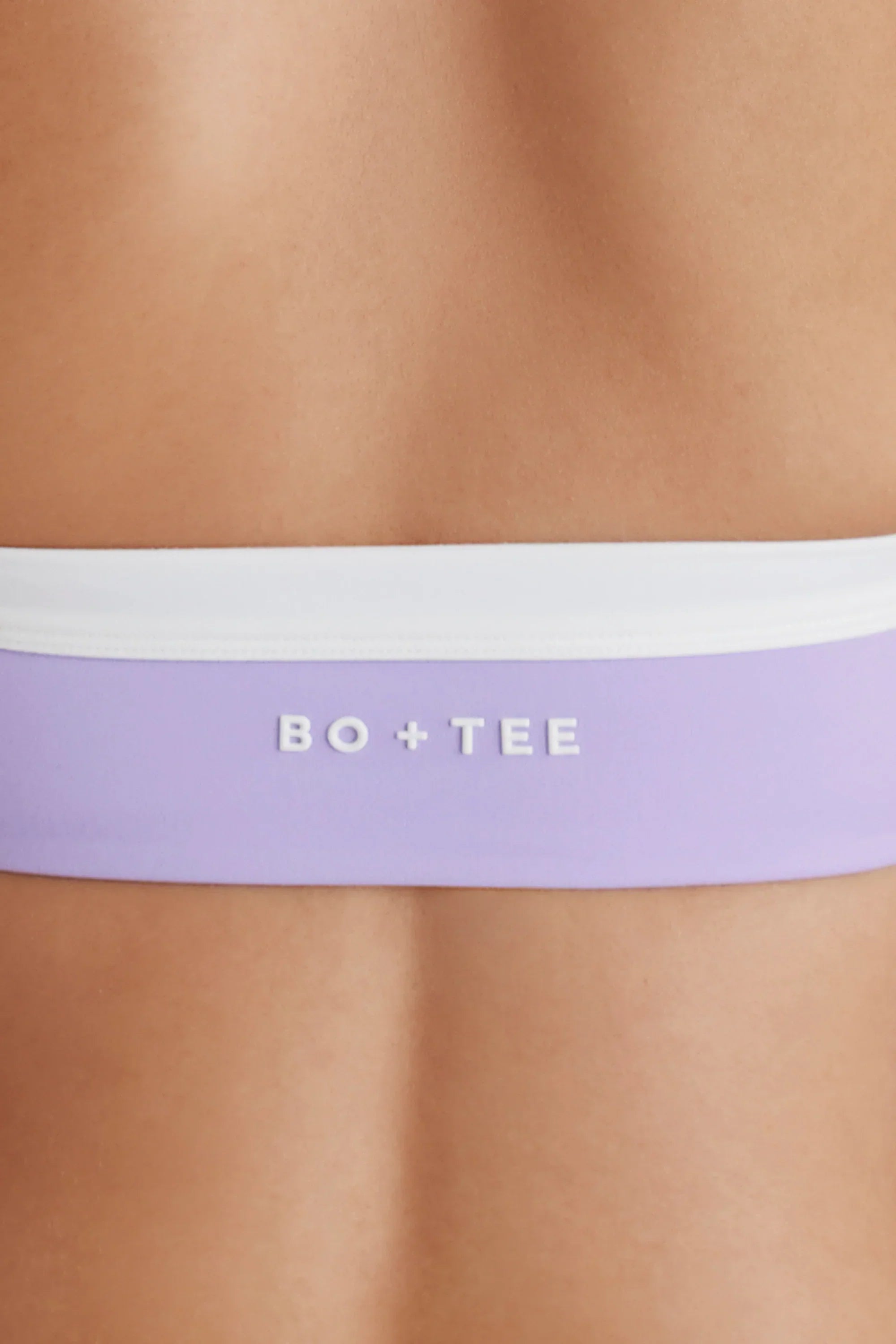Soft Active Twist Front Halterneck Sports Bra in Lavender