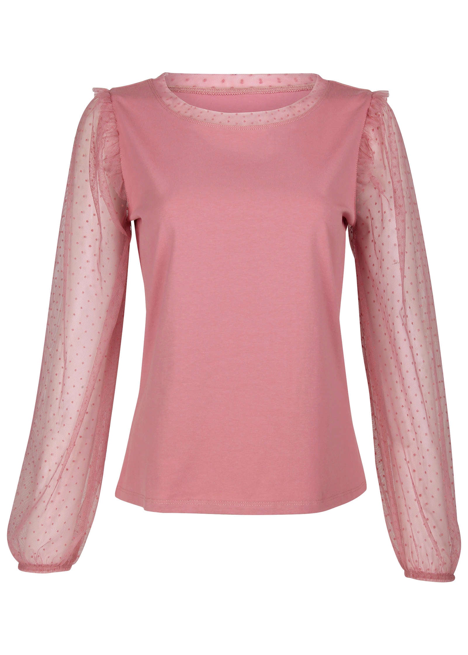 Dot Mesh Sleeve Top Polignac