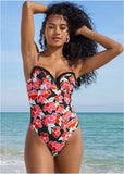 Ruffle Bermuda Swimsuit Cartoon Poppy