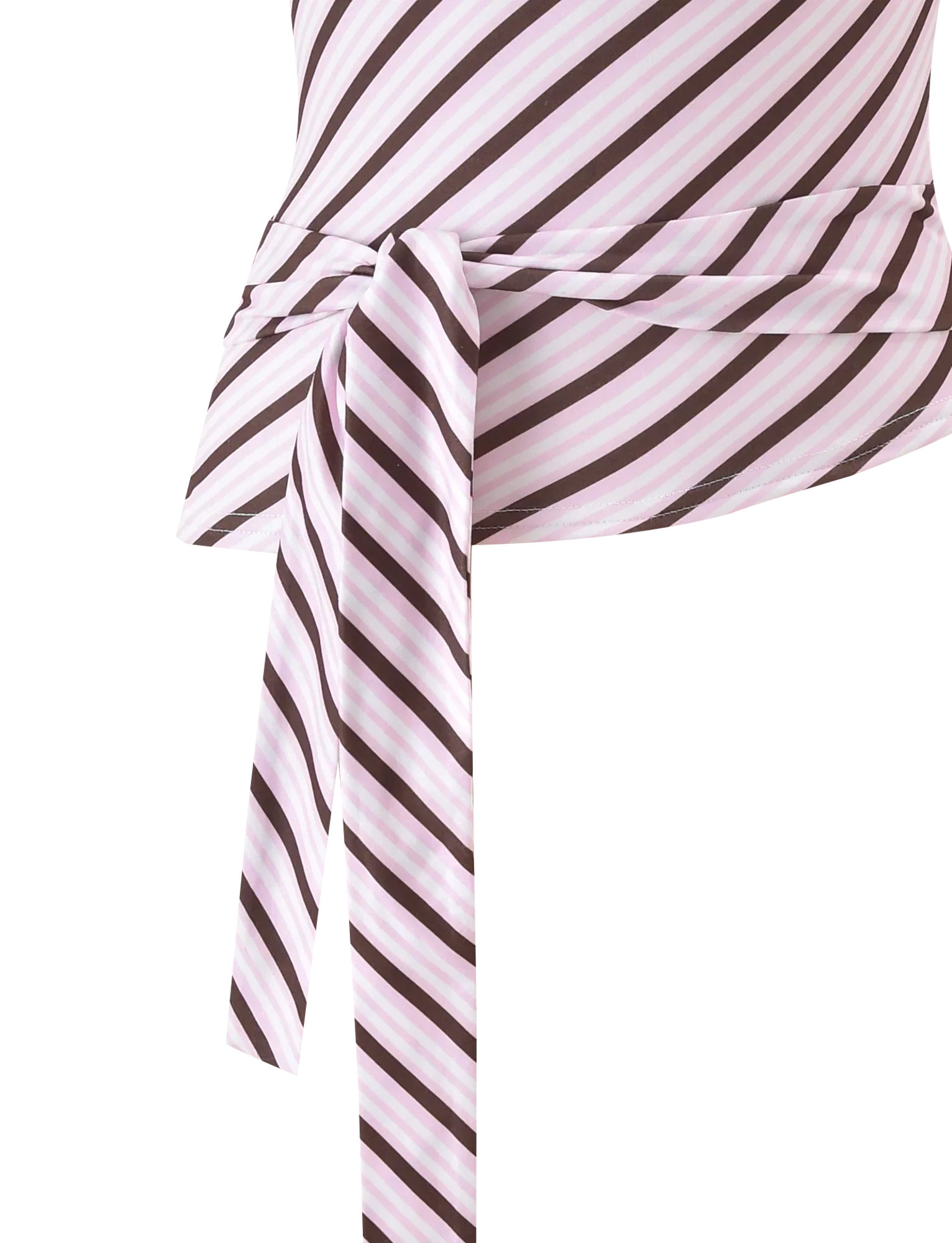 LYLE ONE SHOULDER TOP PINK STRIPE