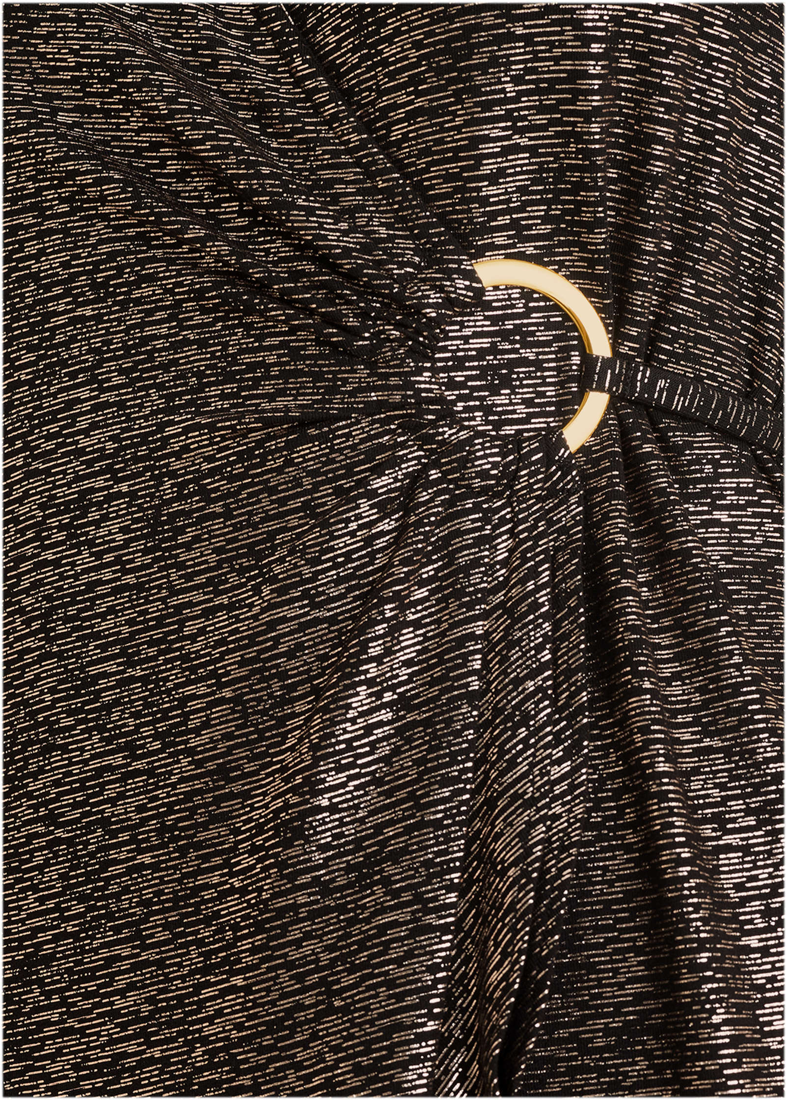 Metallic Halter Mini Dress Gold
