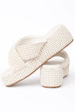 Clementine Ivory Cross Platform Sandals