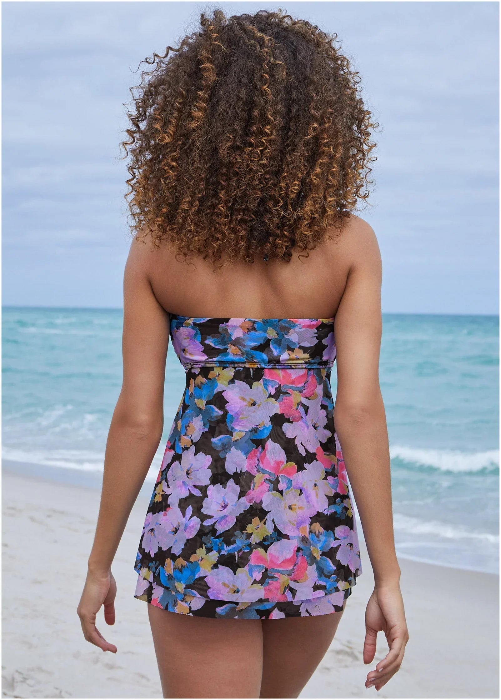 Lanai Bandeau Tankini Top Evening Bloom