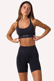 Define Luxe High Waist Biker Shorts in Black