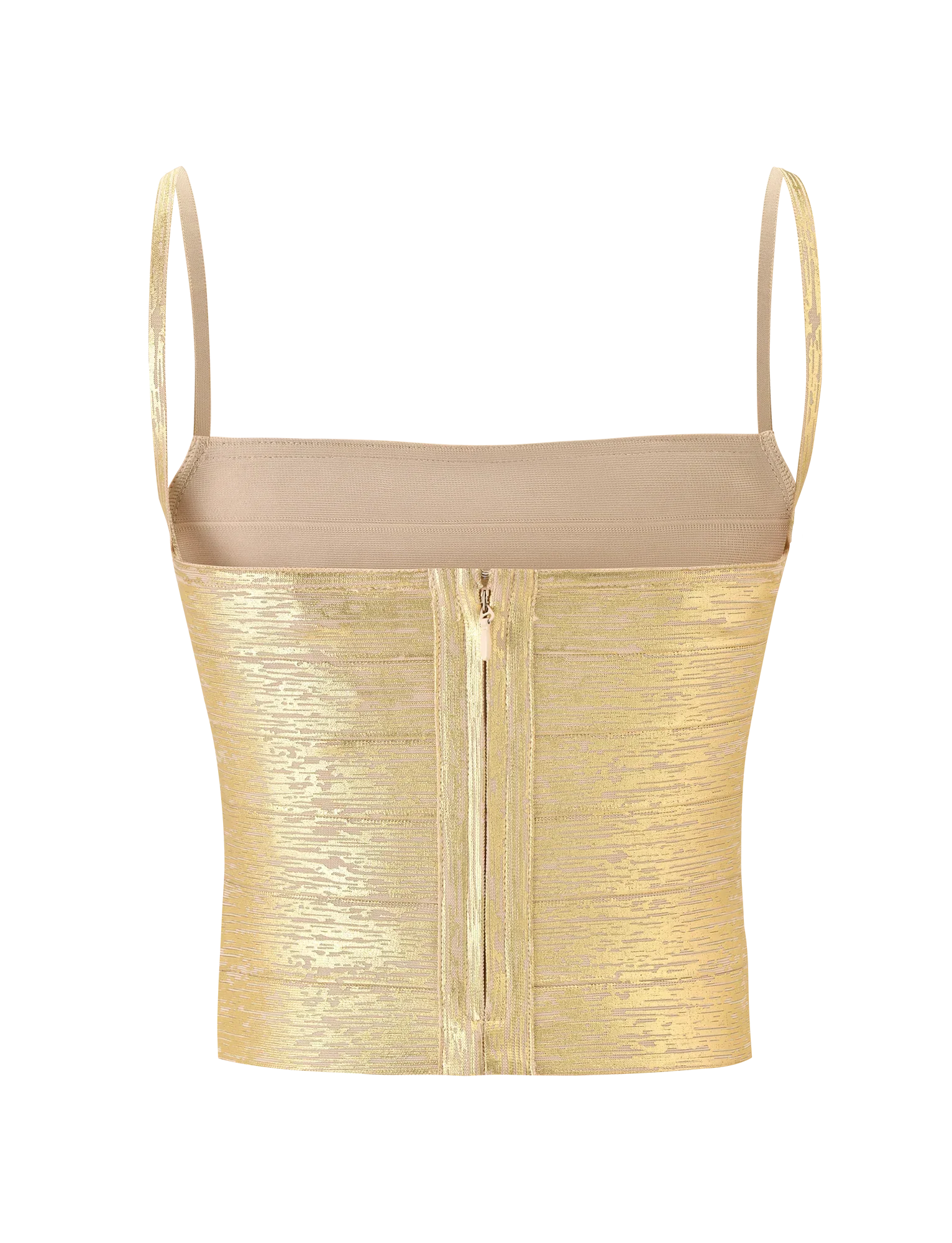 MIDORI METALLIC BANDAGE TOP GOLD