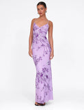 JULIANNA DRESS PURPLE FLORAL PURPLE CERAMIC FLORAL