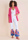 Flower Printed Modern Flare Flower Wave