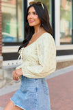 Maisie Yellow Floral Corset Woven Top