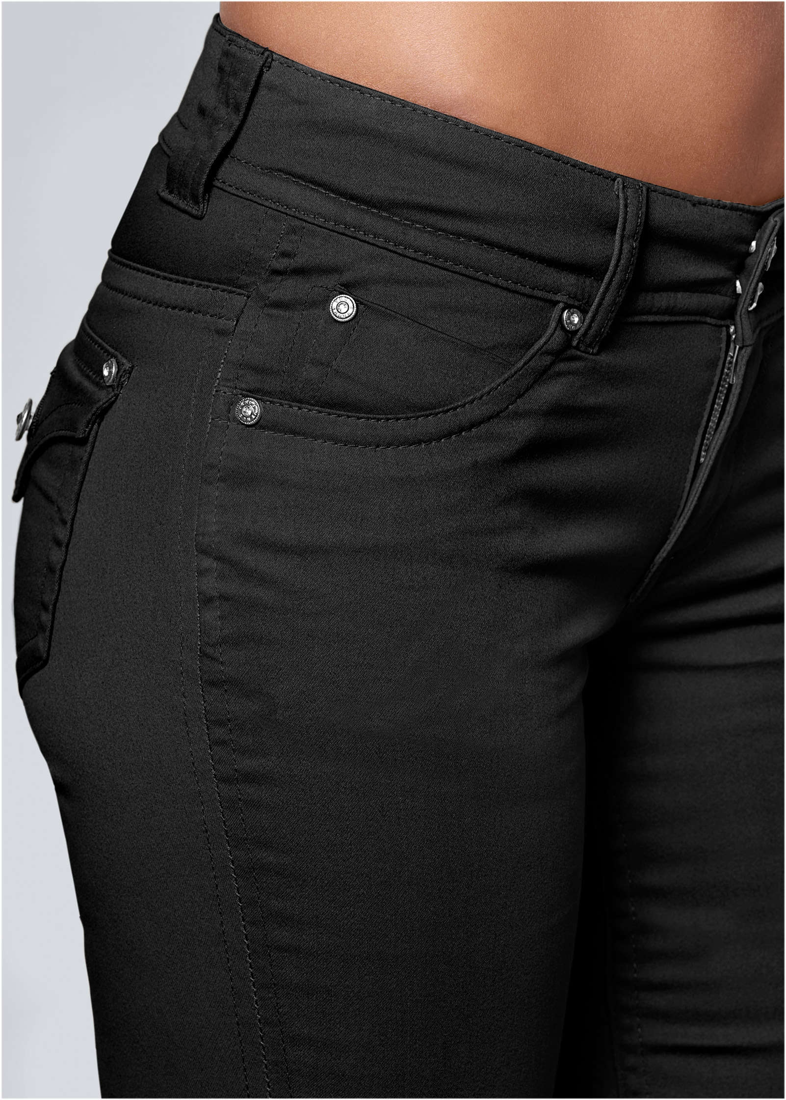Long Jean Shorts Black
