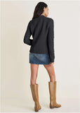 Button Detail Cardigan Jet Black