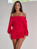 JANINE MINI DRESS RED