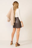 Joan Faux Leather Mini Skirt