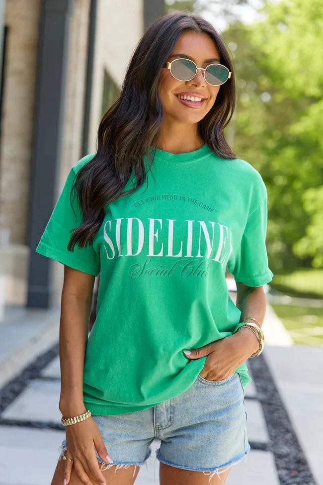 Head In The Game Green Graphic Tee