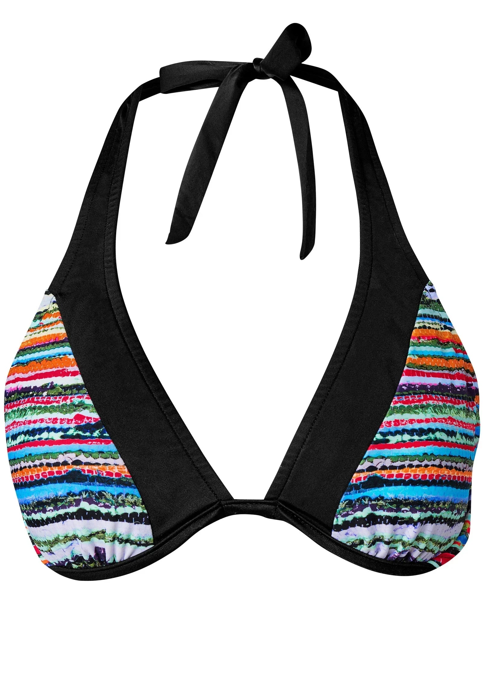 Belize Underwire Halter Top Tropical Stripe