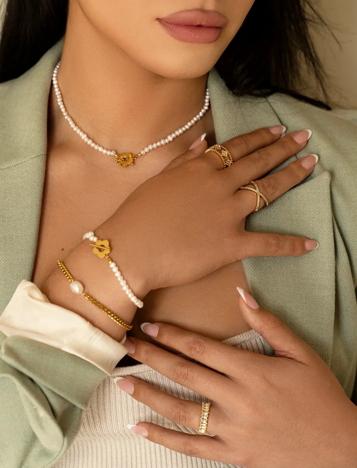 Izzy Pearl Gold Bracelet