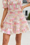 Through The Garden Pink Patch Print Skort