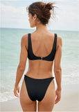 Knotted Cheeky Bottom Black Beauty