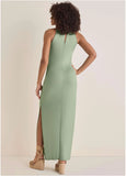Halter Maxi Dress Iceberg Green