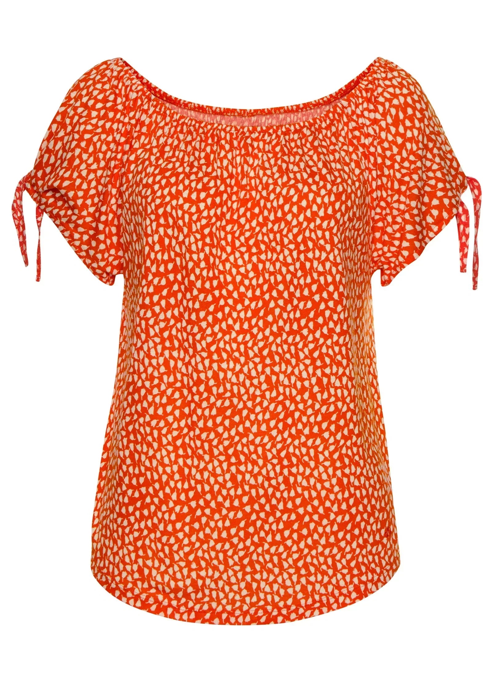 Off The Shoulder Blouse Orange Multi