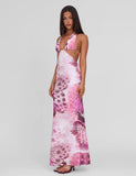 SOLEIL MAXI DRESS MACRO BUTTERFLY