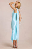Scarf Detail Midaxi Dress in Aquamarine