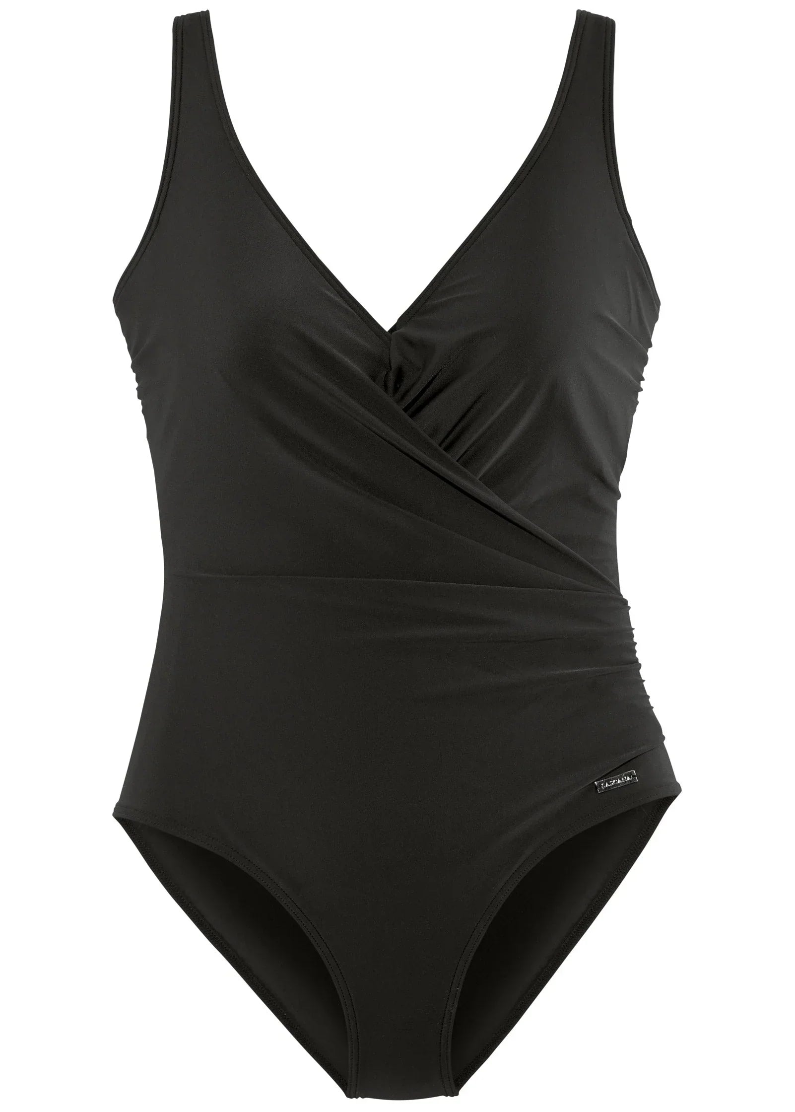 V Neck One Piece Black