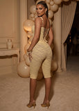 Time After Time Lace Capri Two Piece Yellow