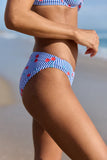 Ocean Spritz Cherry On Stripe Navy Hipster Bikini Bottom