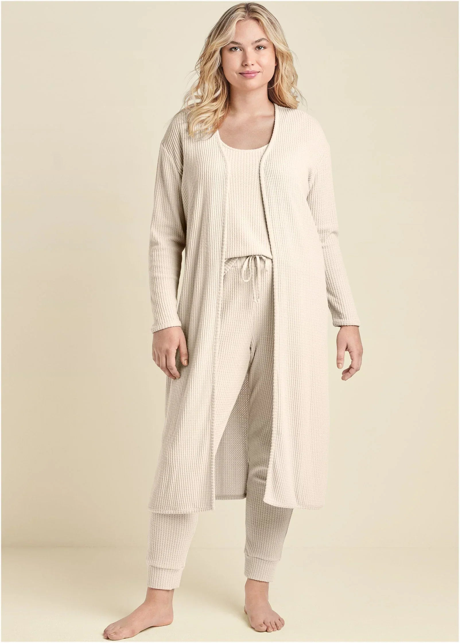 Cozy Waffle 3 Piece Set Oatmeal
