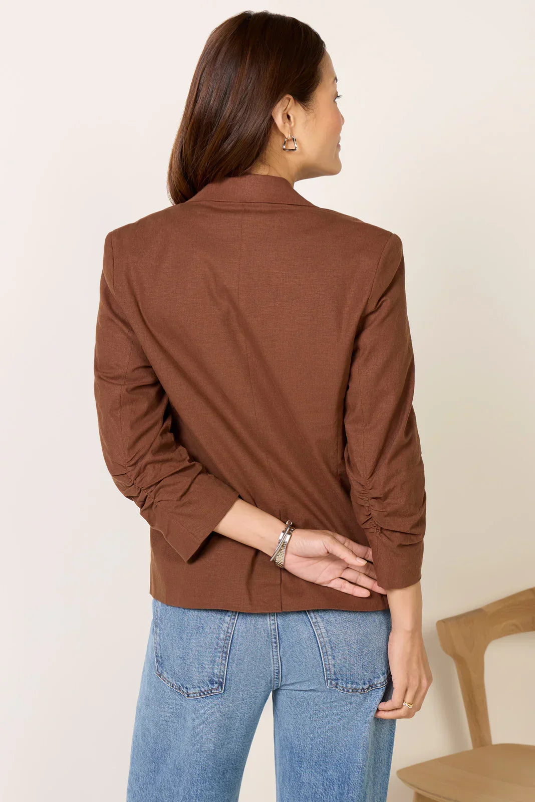 Asher Roll Sleeve Blazer
