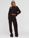 CAMELLIA PANT CHOCOLATE SUEDE
