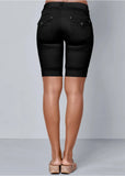 Long Jean Shorts Black