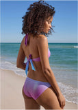 Shine Belize Underwire Halter Top Shimmering Ocean Ombre