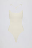 Cut Out Bodysuit in Oat