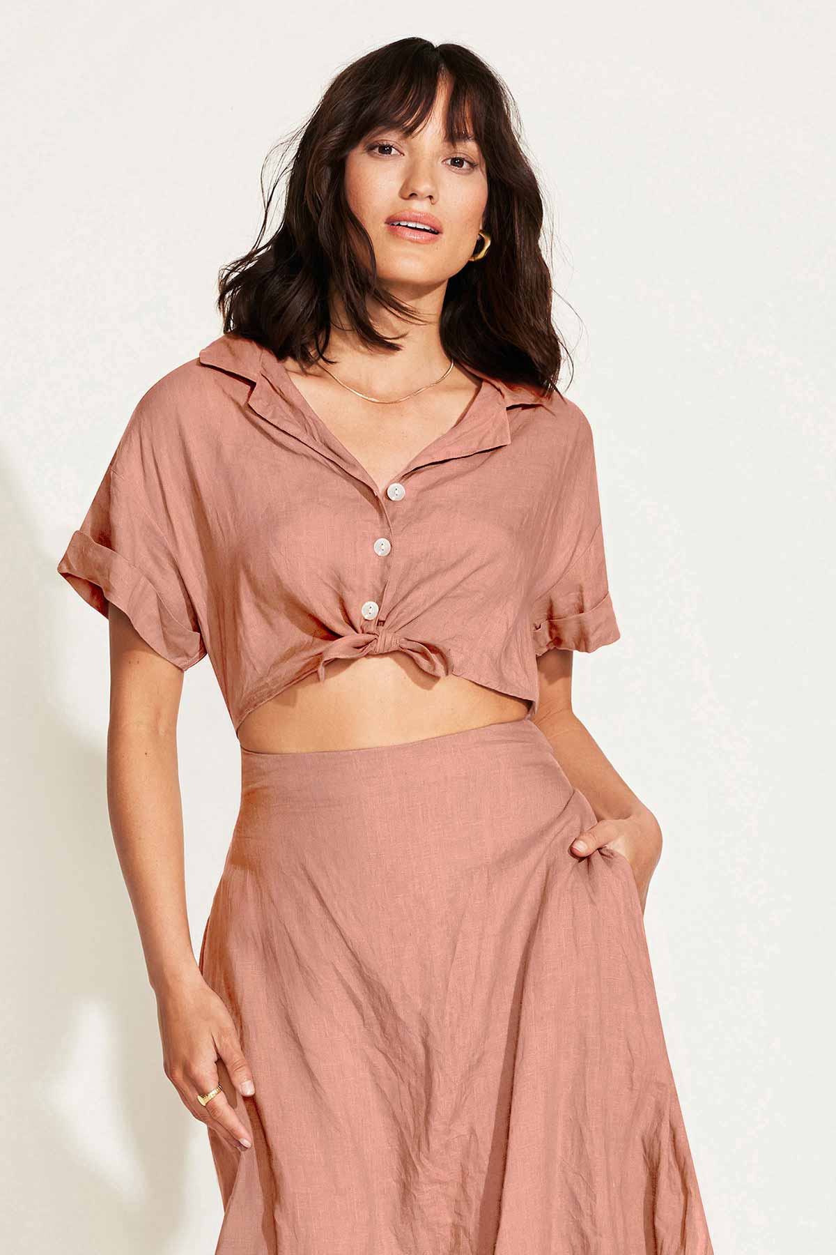 Playa Cut Out Dress Desert EcoLinen
