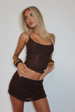 OCTAVIA MINI SKIRT CHOCOLATE SPARKLE
