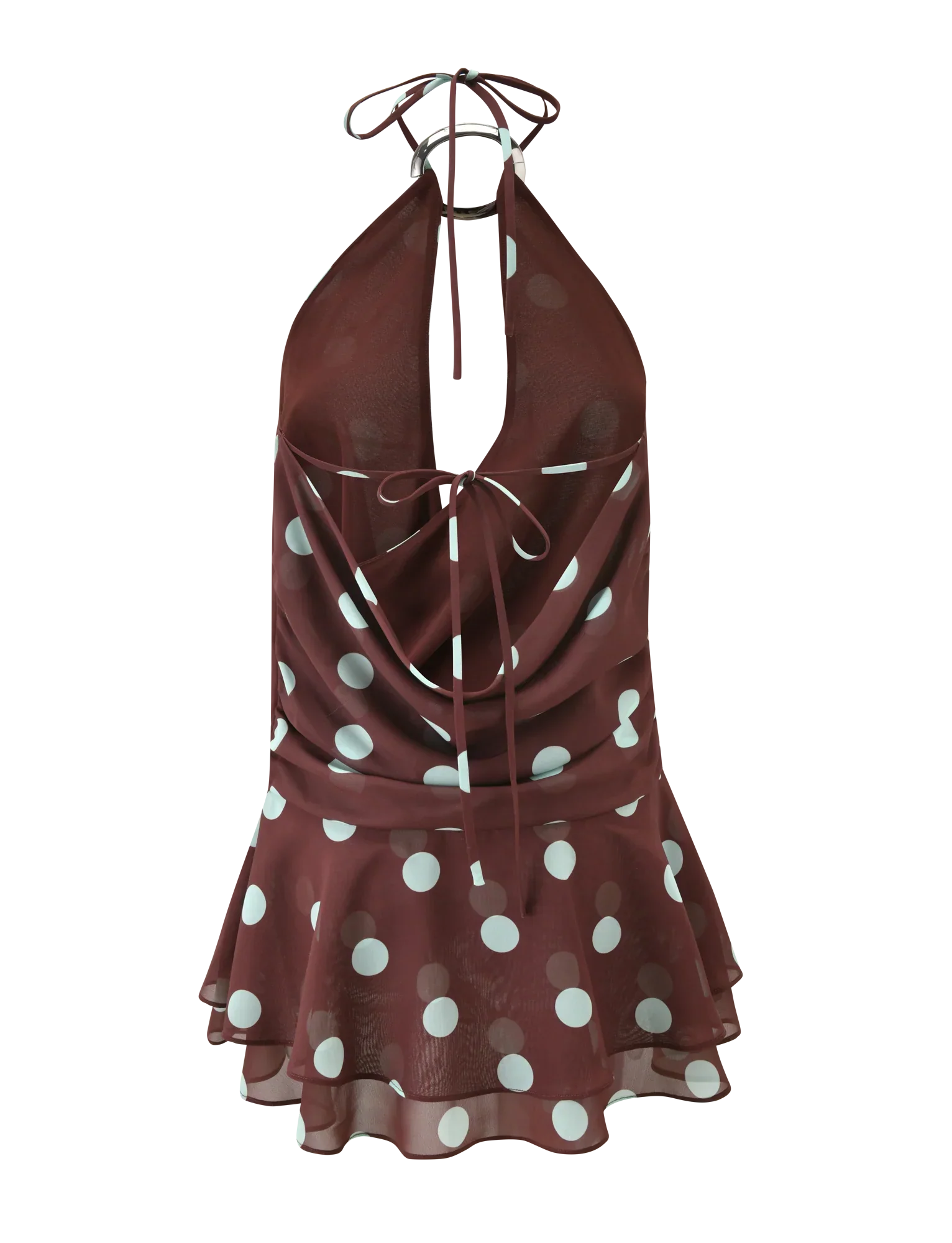 INDIGO MINI DRESS 20 CHOCOLATE BLUE DOT
