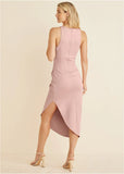 Ruched Bodycon Dress Peach